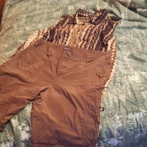 Roaman's Brown Textured Fabric